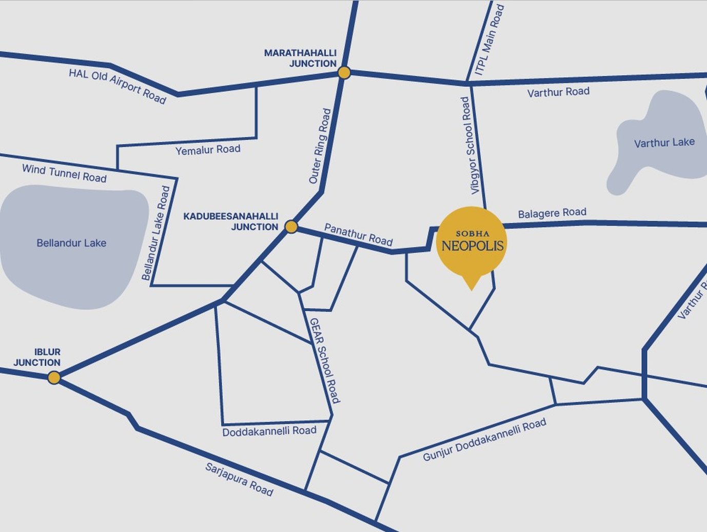 Sobha Neopolis Location Map